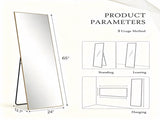 65"x24" Rectangle Full Length Mirror, Full Body Standing Mirror Floor Mirrors, Gold 26267599