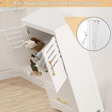 Bathroom Floor Storage,Freestanding Bathroom with 2 Drawers and 2 Doors,Storage T3210P293445
