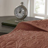 3 Piece Reversible Quilt Set Clay Red Full/Queen B035P266675