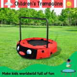 ZUN XTP003 Assembled children's trampoline happy expression outdoor indoor dual-use ladybug black W171194394