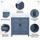 30'' Bathroom Vanity with Ceramic Sink,Solid Wood Frame Bathroom Storage Cabinet with Soft Closing N710P252113C