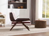 Modern armchair Widened armrests on both sides Solid wood legs Comfortable to sit on, casual reading W1249P479887