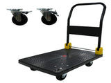 Foldable Platform Push Hand Truck Cart, 440 lbs. Weight Capacity, 2 Swivel Brake Wheels W2916P210396
