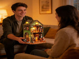 MUSIC PARK 3d wooden puzzle for adults Owl Library book nook with lights model kit dollhouse DIY 65522979