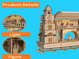 3D Wooden Puzzle Railway station Model Kits To Build Wooden Construction Handmade DIY Craft Unique 59333353