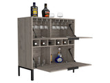 DEPOT E-SHOP Staten Bar Cabinet, Two Door Flexible Cabinets, Light Gray B097133181