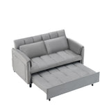 52 "grey modern velvet sofa, sofa pullout bed, small love seat casual sofa with back, pillow, W1658P266339