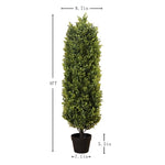 ZUN Hot Sell High quality decoration topiary plants Artificial Green taper eucalyptus green plants 2pcs W2945P220573