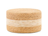 Handmade Woven Foot Stool Natural Water Hyacinth Ottoman for Home Decor & Seating White 43921509