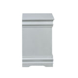 Wooden Nightstand with 2 Drawers in Platinum Finish B016P256195