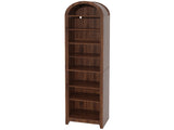 8-Tier Arched Dome Display Rack Particleboard Melamine-Faced Bookshelf 15.75*11.81*70in Walnut 72184045