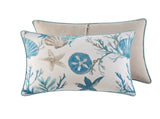 7 Piece Cotton Sateen Comforter Set Aqua Cal King B03597268