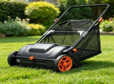 21" Push Lawn Sweeper with 2 Brushes, Heavy Duty Steel & Plastic Wheels, 3.5 cu. ft. Leaf Collector 87169589