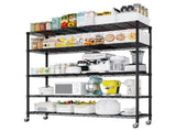 Heavy Duty Shelves 59.06" W Wire Shelving Unit with Wheels 3125LBS NSF Metal Shelves for 91765817