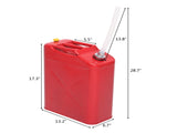4PCS 20L Standard Cold-rolled Plate Petrol Diesel Can Gasoline Bucket with Oil Pipe Red 90024091
