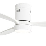 ZUN 52 Inch Indoor Outdoor Ceiling Fan Solid Wood Fan Blade Noiseless Reversible Motor Remote Control W934P147089