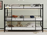 Heavy-duty triple frame bed with built-in ladder and full-length railing, floor safe for W1935P330699