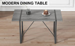 ZUN Industrial rectangular MDF material gray dining table with texture, equipped with a 1.57-inch thick W1151P144576