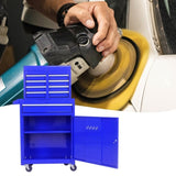 ZUN Detachable 5 Drawer Tool Chest with Bottom Cabinet and One Adjustable Shelf--Blue 35102521