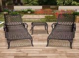 Aluminium Cast lounge chair 1pcs brown W640P292967