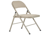 6pcs Elegant Foldable Iron & PVC Chairs for Convention & Exhibition Light Brown 09014703