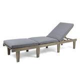 ARIANA KD WOOD CHAISE LOUNGE W/ CUSHION 57523.00GRY