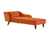 Modern Chaise Lounge Chair Velvet Upholstery W1097124940