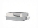 Light Gray Stainless Steel Litter Box High Side, Scoop Included, Easy Cleaning & Anti-Urine 88221846