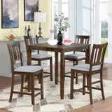 Dining Room Furniture Counter Height Chairs Set for 4, Kitchen Chair with Padded Seat, Walnut W1998126394