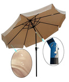 ZUN 10 ft Patio Umbrella Market Table Round Umbrella Outdoor with Crank and Push Button Tilt for W65627945