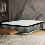 Premium 14 in. Pocket Coil Hybrid Mattress, Queen, Plush Gel Memory Foam Mattress, White/Gray B011P203032
