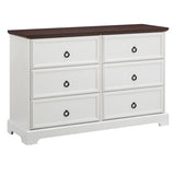Modern Farmhouse 6-Drawer Chest of Drawers for Bedroom, Wooden Bedroom Drawer Dresser with 6 Storage 54948134