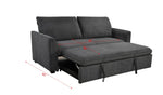 ZUN 78 Inch 3 in 1 Convertible Sleeper Sofa Bed, Modern Fabric Loveseat Futon Sofa Couch w/Pullout Bed, W1417131880