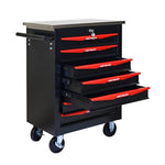 ZUN 7 Drawers Multifunctional Tool Cart with Wheels,Metal Rolling Tool Cart Storage for Garage Workshop W1102P245256