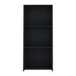 ZUN Bookcase 47" H, 3 shelves, Black B097P250875