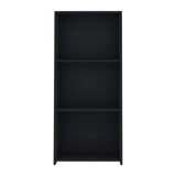 ZUN Bookcase 47" H, 3 shelves, Black B097P250875