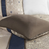 King 7 Piece Jacquard Comforter Set with Throw Pillows B03596994
