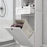 One-Compartment One-Drawer Tilt-Out Laundry Sorter Cabinet - White W1120P146259