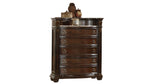 ZUN Traditional Style 5-Drawer Chest With Metal Handle Pulls Made with Wood in Dark Walnut 808857853837