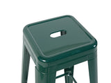 24 Inch Counter Height Stool, Backless Metal Bar Stools Set of 4, Non-Stackable, Detachable & Easy B347P471108