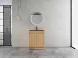 28" Freestanding Bathroom Vanity / Laundry Utility Cabinet, w/ Stainless Steel Sink and Flexible W999P376890