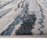 Watercolor Abstract Stripe Woven Area Rug B03597996