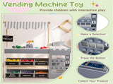 Gray Wooden Kids Supermarket Playset Vending Machine, 90.1778.74104.14cm Grocery Store Toy 33743547