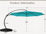 Cantilever Patio Umbrella 12ft Offset Cantilever Patio Umbrella With Base Included Large Round 91424292