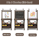 3-in-1 Double-Sided Storage Art Easel Brown 44897206
