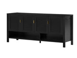 55.1''Storage Sideboard with 4-Doors,Multi Functional Buffet with Open Shelf and 2-Tiers N711P345165B