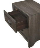 1pc Contemporary Nightstand End Table with Two Storage Drawers Brown Gray Finish Bedroom Wooden B011P163844