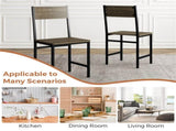 4 PCS Industrial Dining Chairs, 330LBS Capacity Metal Frame Kitchen Side Chairs, Gray 44746164
