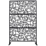 Outdoor & Indoor Privacy Metal Privacy 76" H48" W, Freestanding Decorative Privacy W465P193250