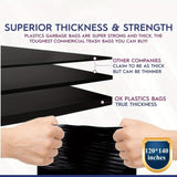 65 Gallon Extra Large Trash Bags - 100 Count Thickened Heavy Duty Black Garbage Bags for Outdoor 38323142